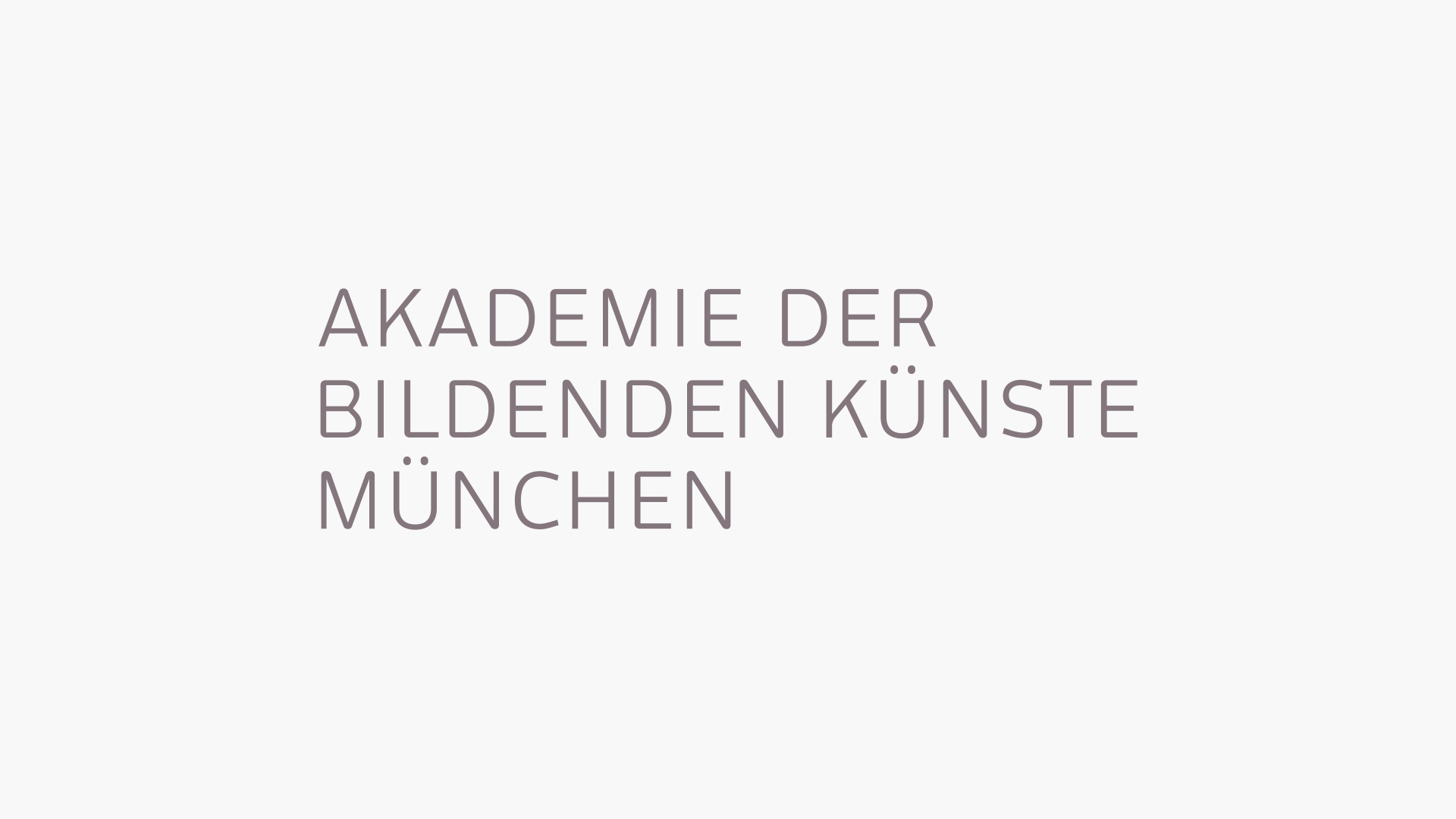 Wortmarke der Akademie der bildenden Künste München.