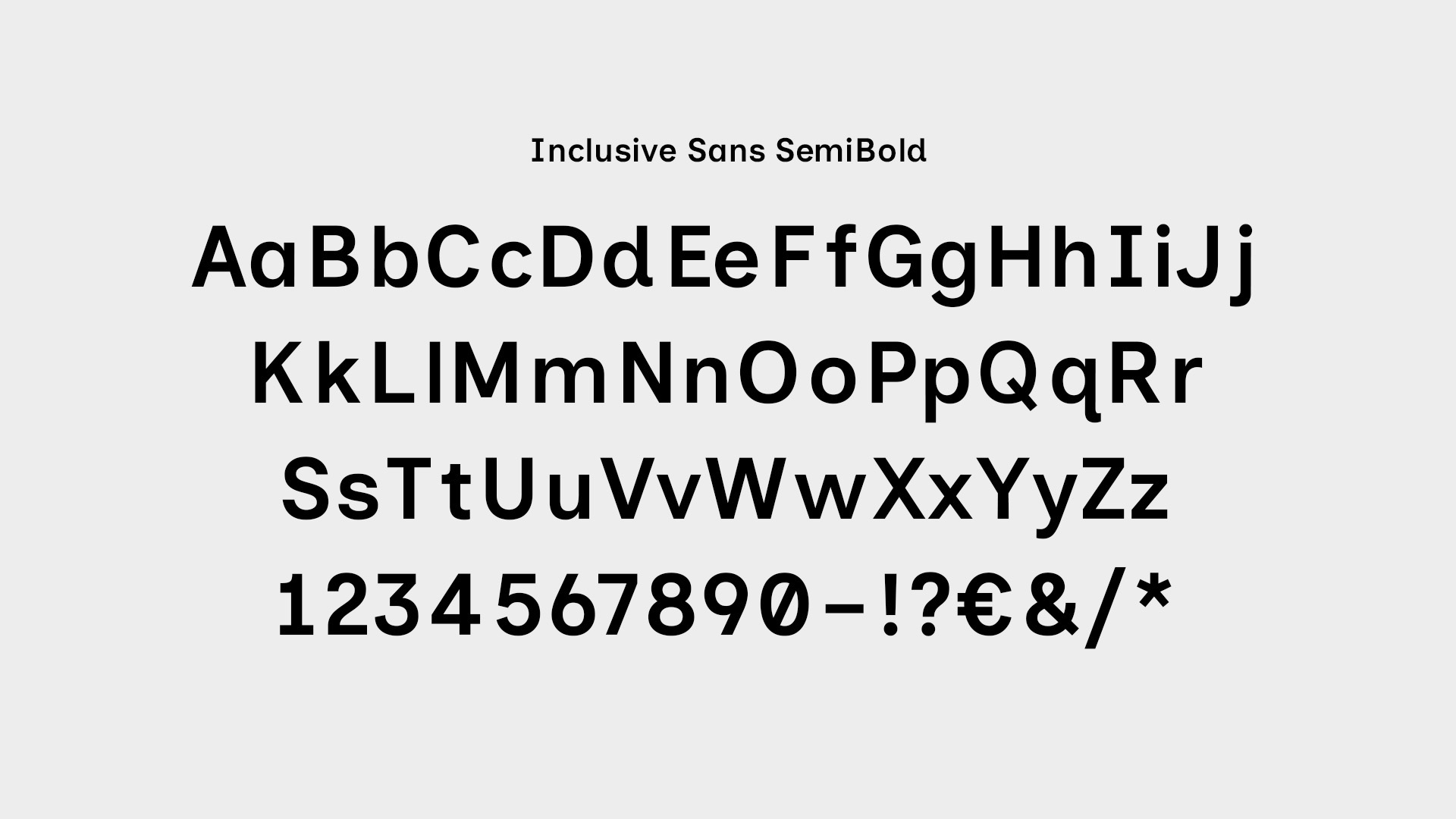 Alphabet-Schriftmuster Inclusive Sans SemiBold