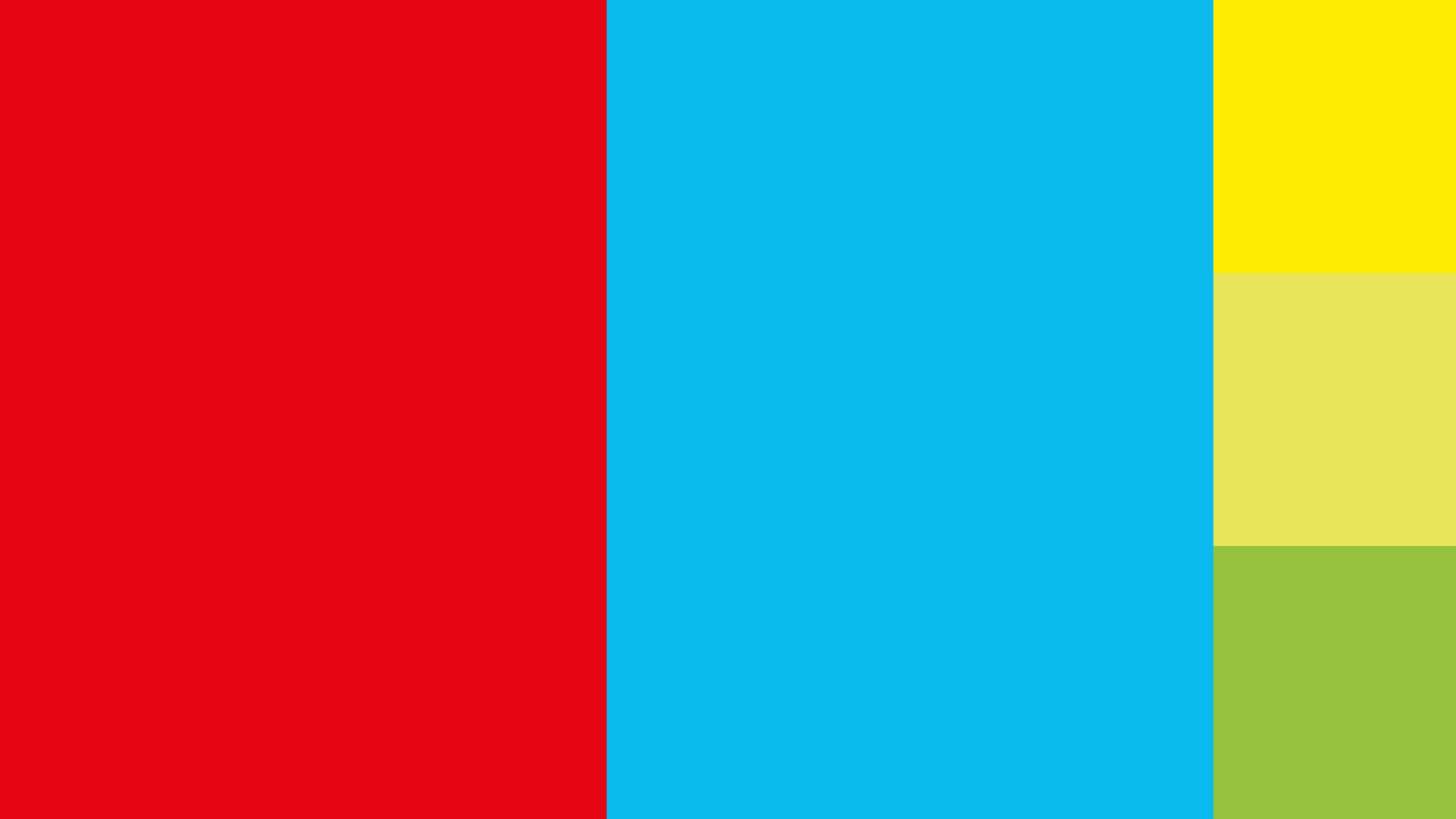 Die fünf leuchtenden Farben der Corporate Identity.
