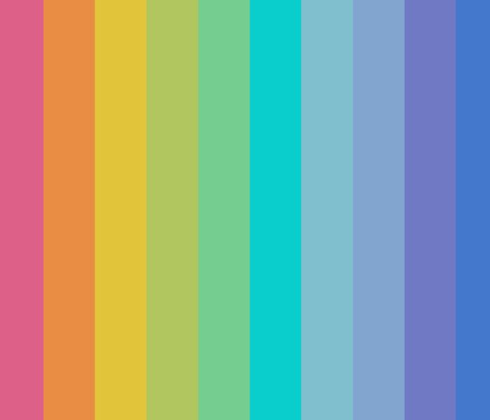 Die Farben der IJB sind nebeneinander aufgereiht und ergeben einen bunten Regenbogen