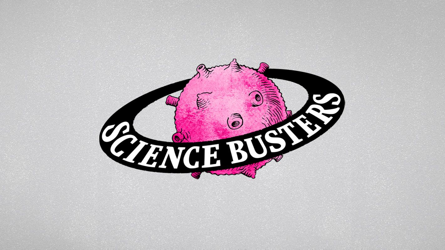 Das Logo zeigt einen pinken Planeten mit lustigen Warzen, auf dessen Umlaufbahn ist der Name 