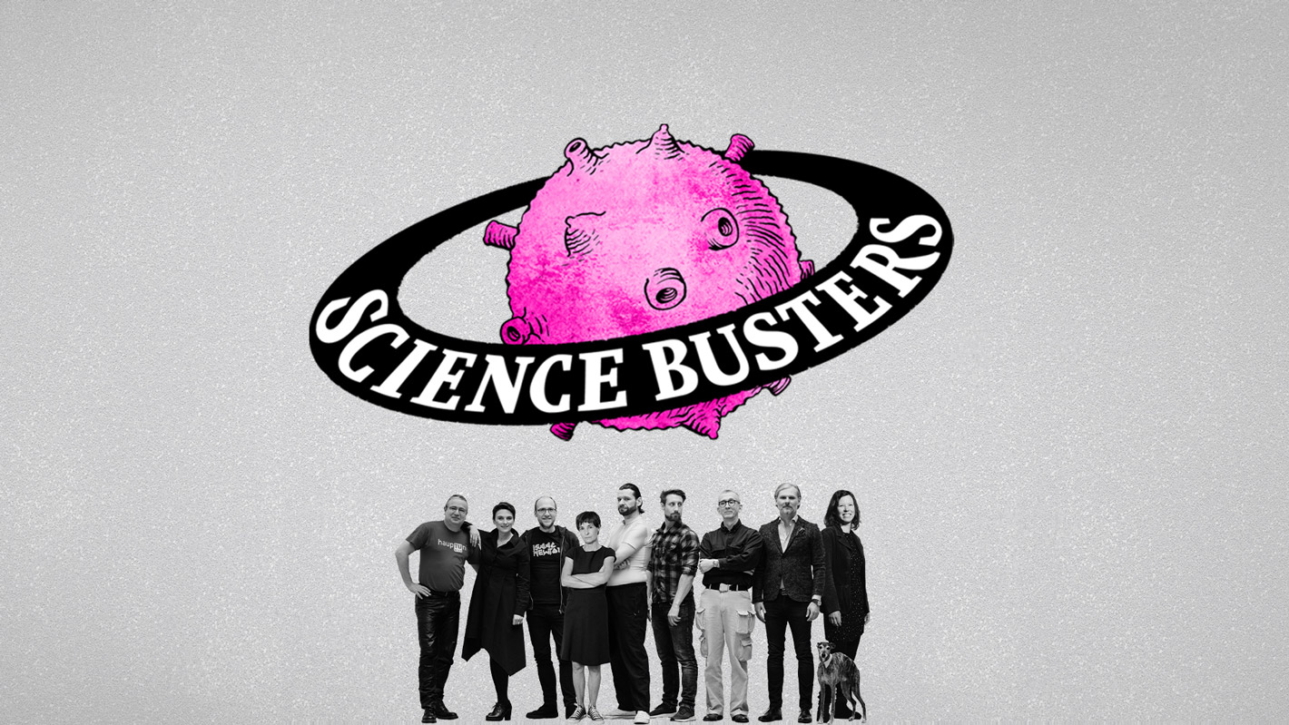 Das Team Science Busters mit Logo.